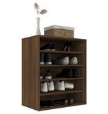 VidaXL Schoenenkast 60x35x70 cm bewerkt hout bruineikenkleurig