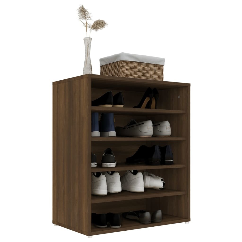 VidaXL Schoenenkast 60x35x70 cm bewerkt hout bruineikenkleurig