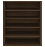 vidaXL Schoenenkast 60x35x70 cm bewerkt hout bruineikenkleurig