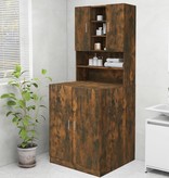 VidaXL Wasmachinekast 70,5x25,5x90 cm gerookt eikenkleurig