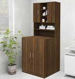VidaXL Wasmachinekast 70,5x25,5x90 cm bruineikenkleurig