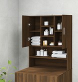 VidaXL Wasmachinekast 70,5x25,5x90 cm bruineikenkleurig