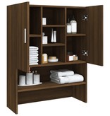 VidaXL Wasmachinekast 70,5x25,5x90 cm bruineikenkleurig