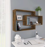 VidaXL Wandschap 104x20x58,5 cm bewerkt hout gerookt eikenkleurig