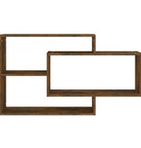 VidaXL Wandschap 104x20x58,5 cm bewerkt hout gerookt eikenkleurig
