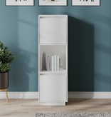 VidaXL Hoge kast 38x35x117 cm massief grenenhout wit