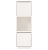 VidaXL Hoge kast 38x35x117 cm massief grenenhout wit