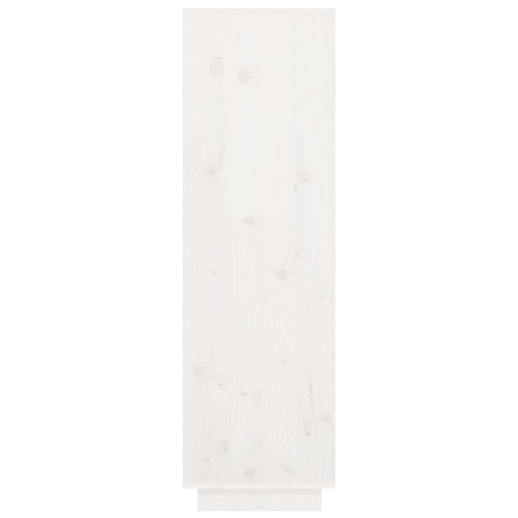 VidaXL Hoge kast 38x35x117 cm massief grenenhout wit