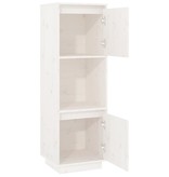 VidaXL Hoge kast 38x35x117 cm massief grenenhout wit