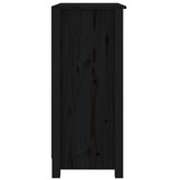 VidaXL Dressoir 70x35x80 cm massief grenenhout zwart