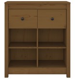 VidaXL Dressoir 70x35x80 cm massief grenenhout honingbruin