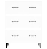 VidaXL Dressoir 69,5x34x90 cm bewerkt hout hoogglans wit
