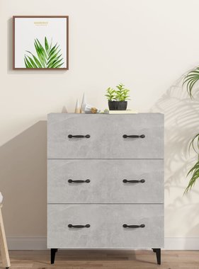 VidaXL Dressoir 69,5x34x90 cm bewerkt hout betongrijs