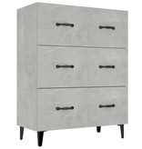VidaXL Dressoir 69,5x34x90 cm bewerkt hout betongrijs