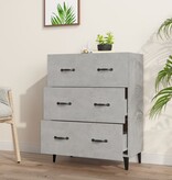 VidaXL Dressoir 69,5x34x90 cm bewerkt hout betongrijs
