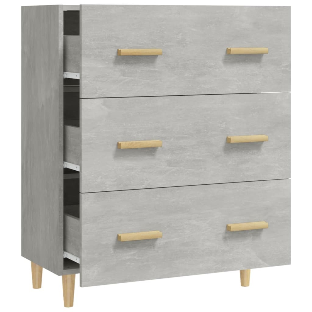 VidaXL Dressoir 70x34x90 cm bewerkt hout betongrijs