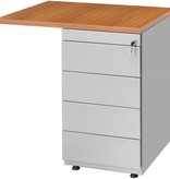 Hoogte verstelbaar hoekbureau met Ladeblok