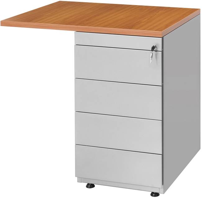 Hoogte verstelbaar hoekbureau met Ladeblok