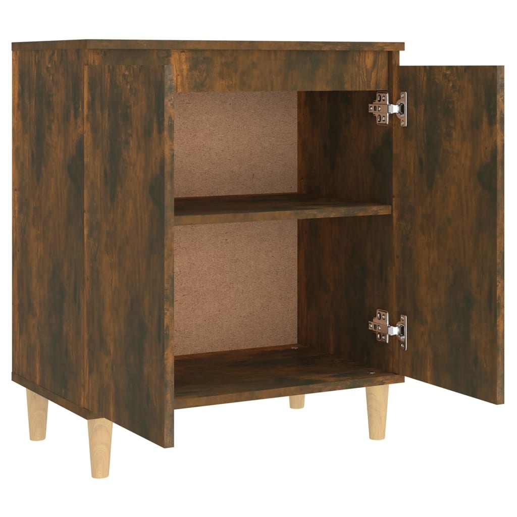 VidaXL Dressoir 60x35x70 cm bewerkt hout gerookt eikenkleurig