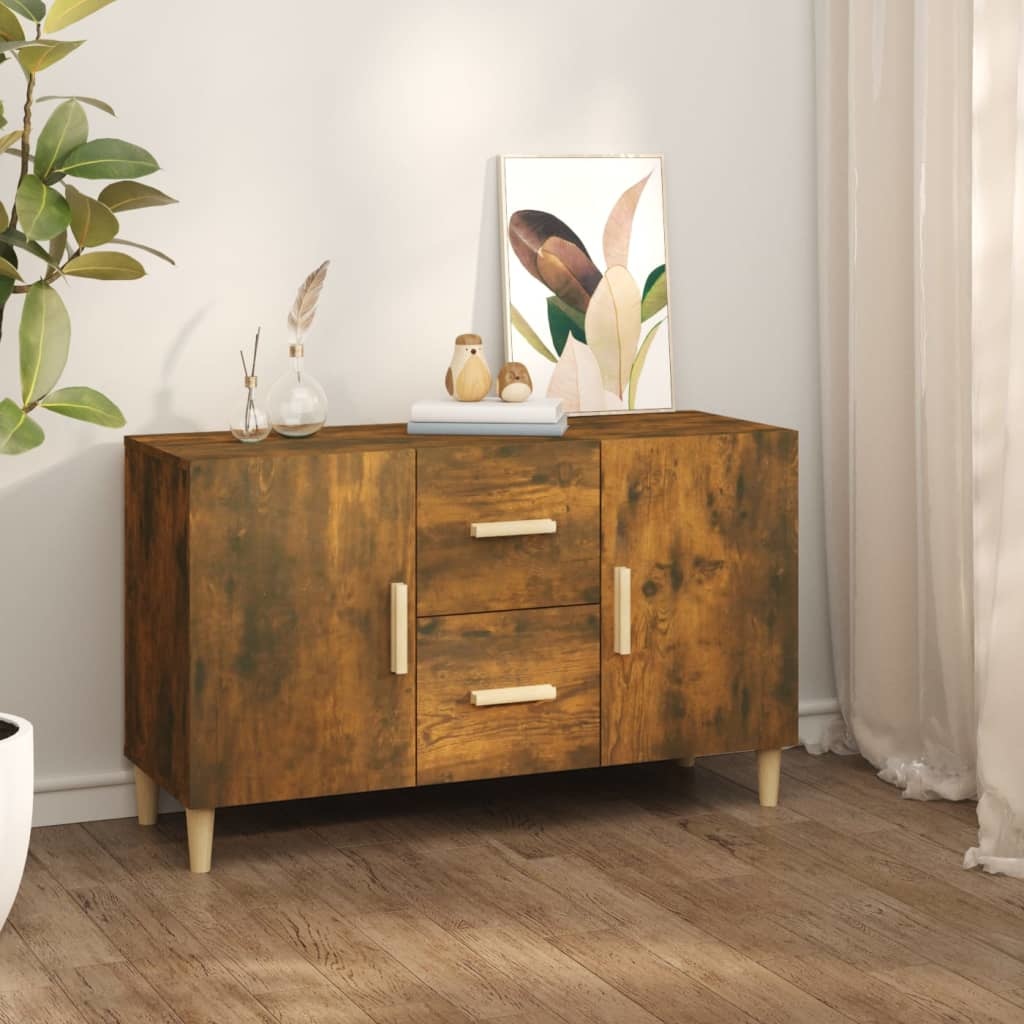 VidaXL Dressoir 100x36x60 cm bewerkt hout gerookt eikenkleurig