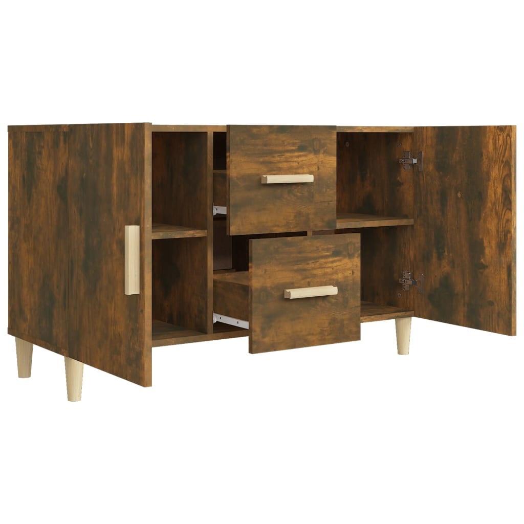 VidaXL Dressoir 100x36x60 cm bewerkt hout gerookt eikenkleurig