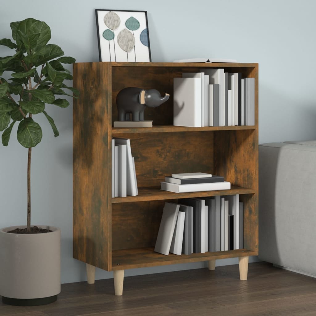 VidaXL Dressoir 69,5x32,5x90 cm bewerkt hout gerookt eikenkleurig
