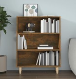 VidaXL Dressoir 69,5x32,5x90 cm bewerkt hout gerookt eikenkleurig