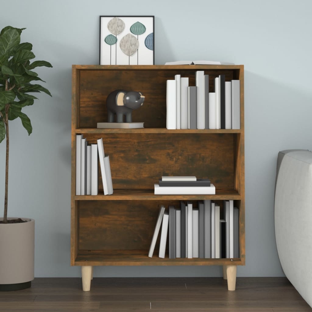 VidaXL Dressoir 69,5x32,5x90 cm bewerkt hout gerookt eikenkleurig