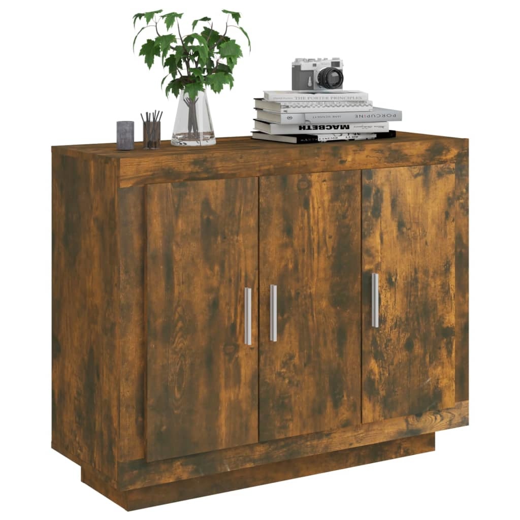 VidaXL Dressoir 92x35x75 cm bewerkt hout gerookt eikenkleurig