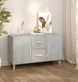 VidaXL Dressoir 100x36x60 cm bewerkt hout betongrijs