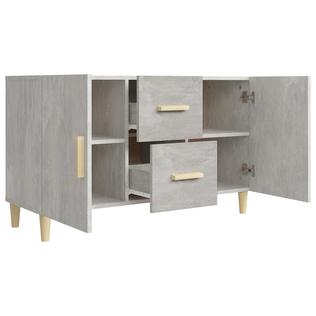 VidaXL Dressoir 100x36x60 cm bewerkt hout betongrijs