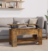VidaXL Salontafel 101x49x52 cm bewerkt hout gerookt eikenkleurig