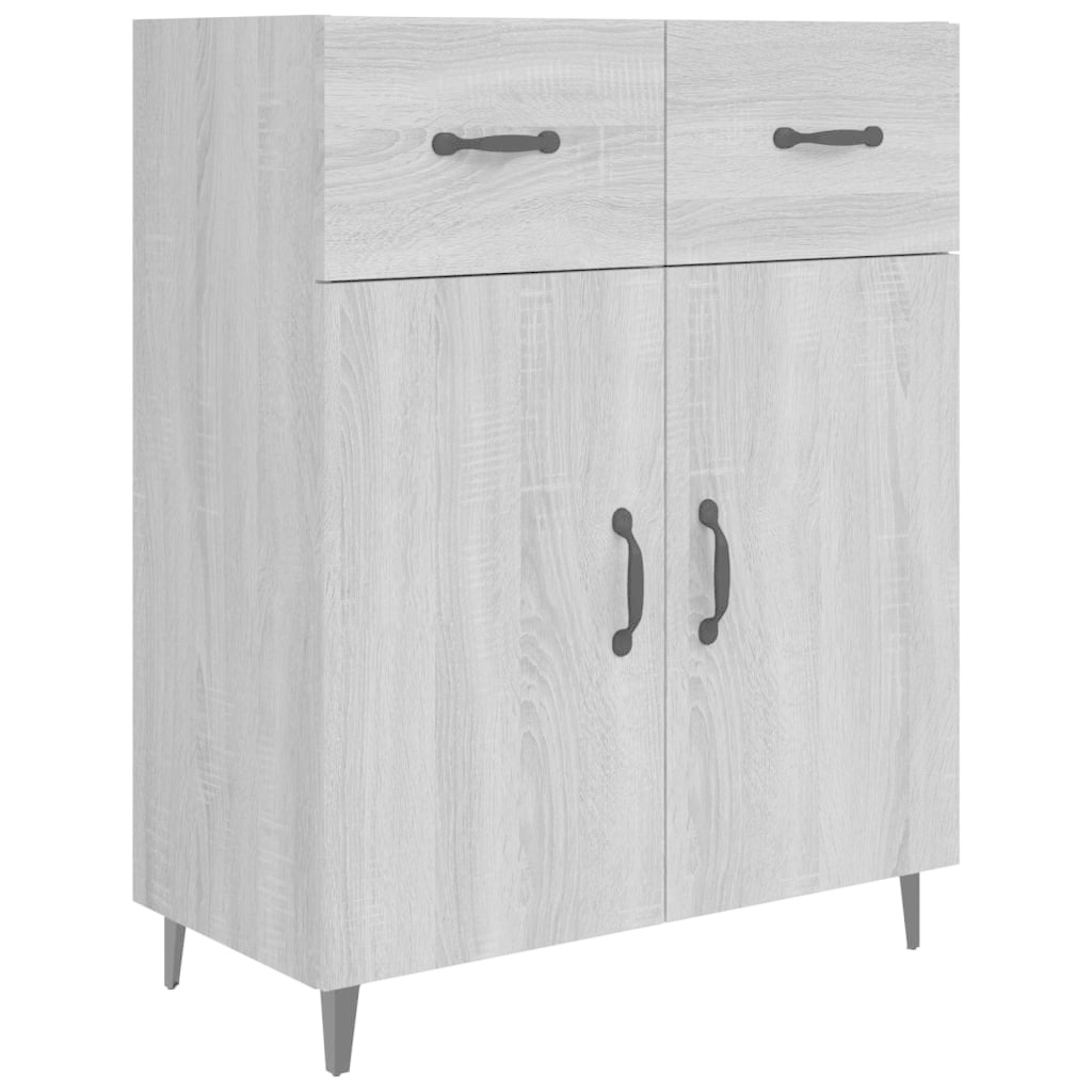 VidaXL Dressoir 69,5x34x90 cm bewerkt hout grijs sonoma eikenkleurig
