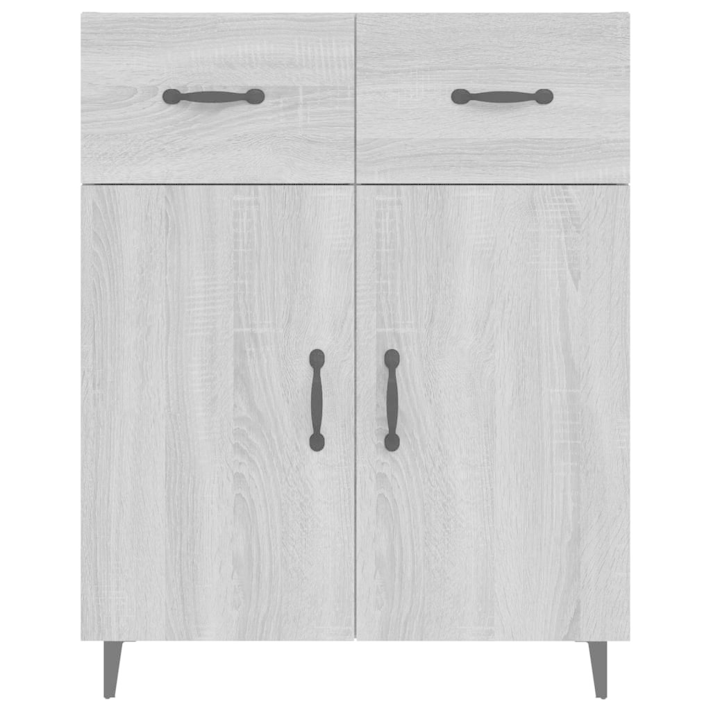 VidaXL Dressoir 69,5x34x90 cm bewerkt hout grijs sonoma eikenkleurig
