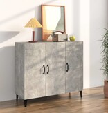 VidaXL Dressoir 90x34x80 cm bewerkt hout betongrijs