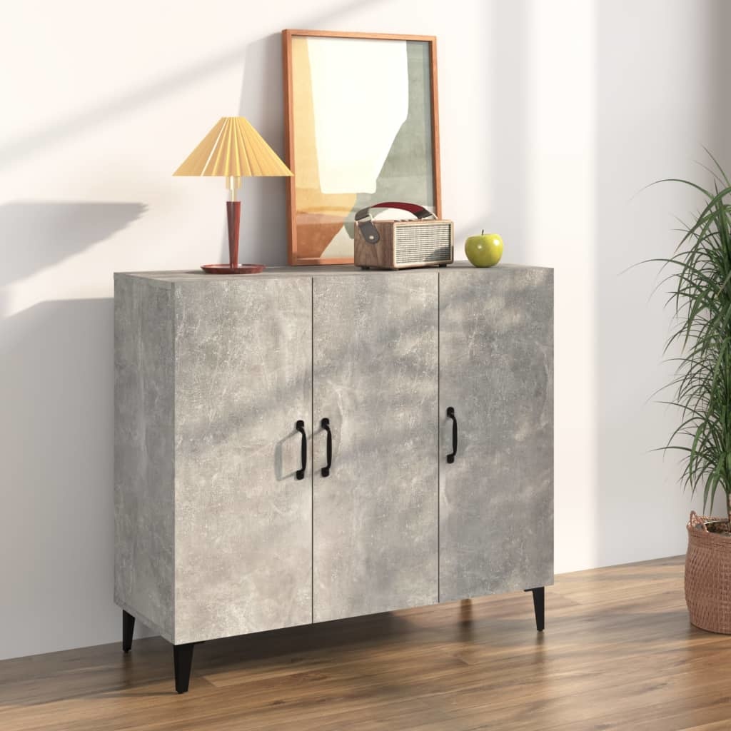 VidaXL Dressoir 90x34x80 cm bewerkt hout betongrijs