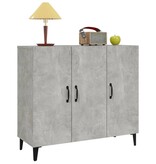 VidaXL Dressoir 90x34x80 cm bewerkt hout betongrijs