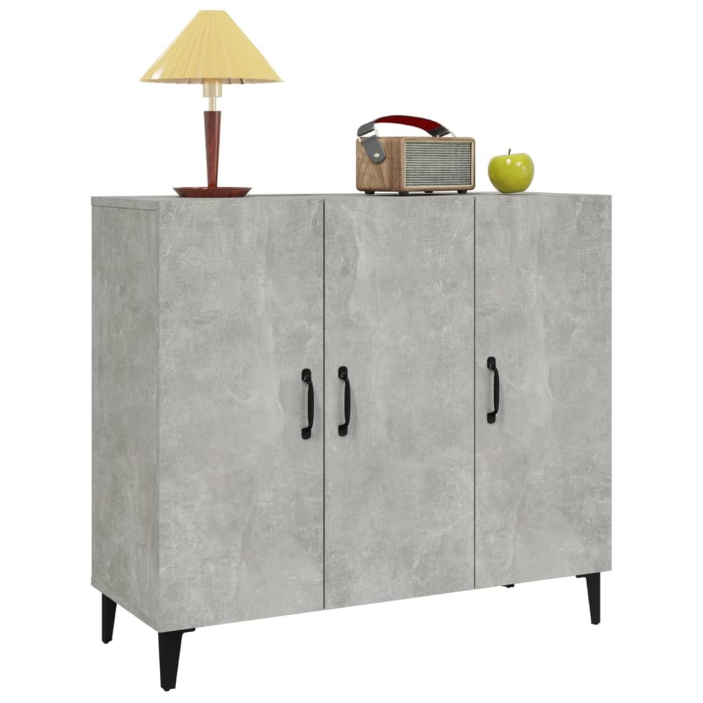 VidaXL Dressoir 90x34x80 cm bewerkt hout betongrijs