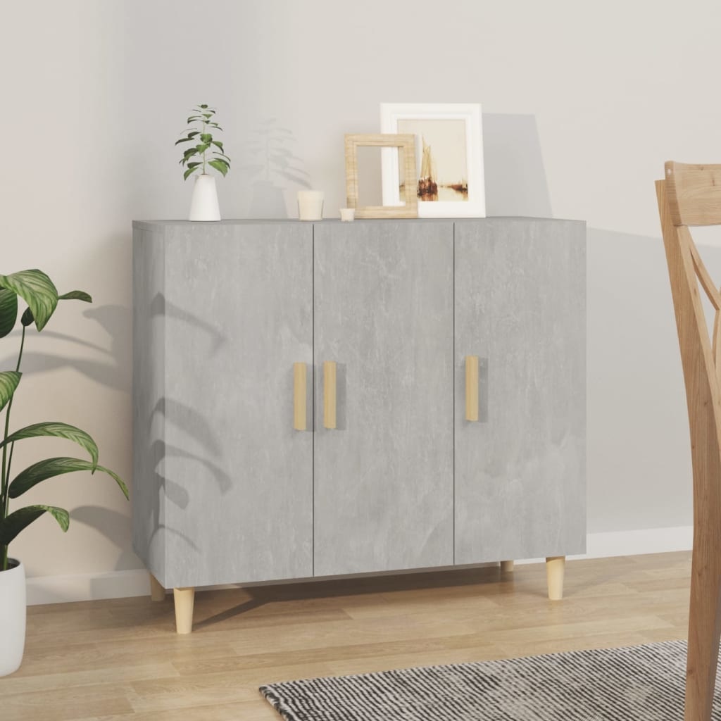 VidaXL Dressoir 90x34x80 cm bewerkt hout betongrijs