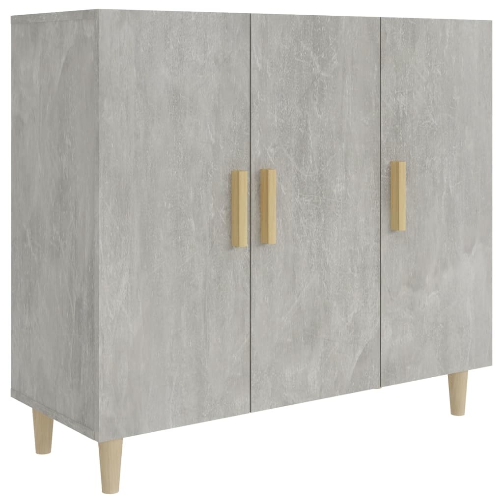 VidaXL Dressoir 90x34x80 cm bewerkt hout betongrijs