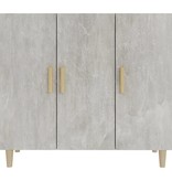 VidaXL Dressoir 90x34x80 cm bewerkt hout betongrijs