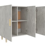 VidaXL Dressoir 90x34x80 cm bewerkt hout betongrijs