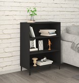 VidaXL Dressoir 69,5x32,5x90 cm bewerkt hout zwart