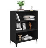 VidaXL Dressoir 69,5x32,5x90 cm bewerkt hout zwart