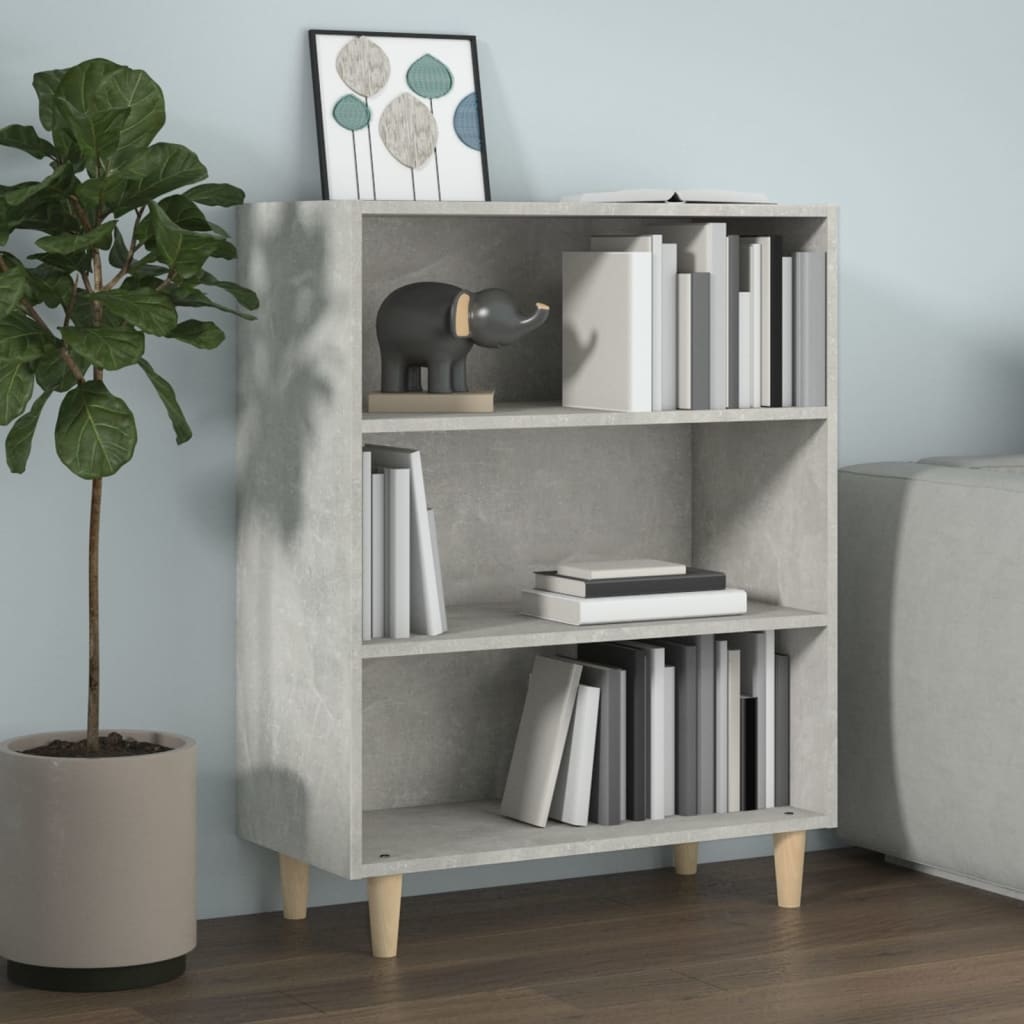 VidaXL Dressoir 69,5x32,5x90 cm bewerkt hout betongrijs