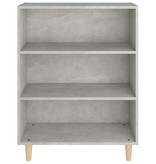 VidaXL Dressoir 69,5x32,5x90 cm bewerkt hout betongrijs