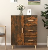 VidaXL Dressoir 69,5x34x90 cm bewerkt hout gerookt eikenkleurig