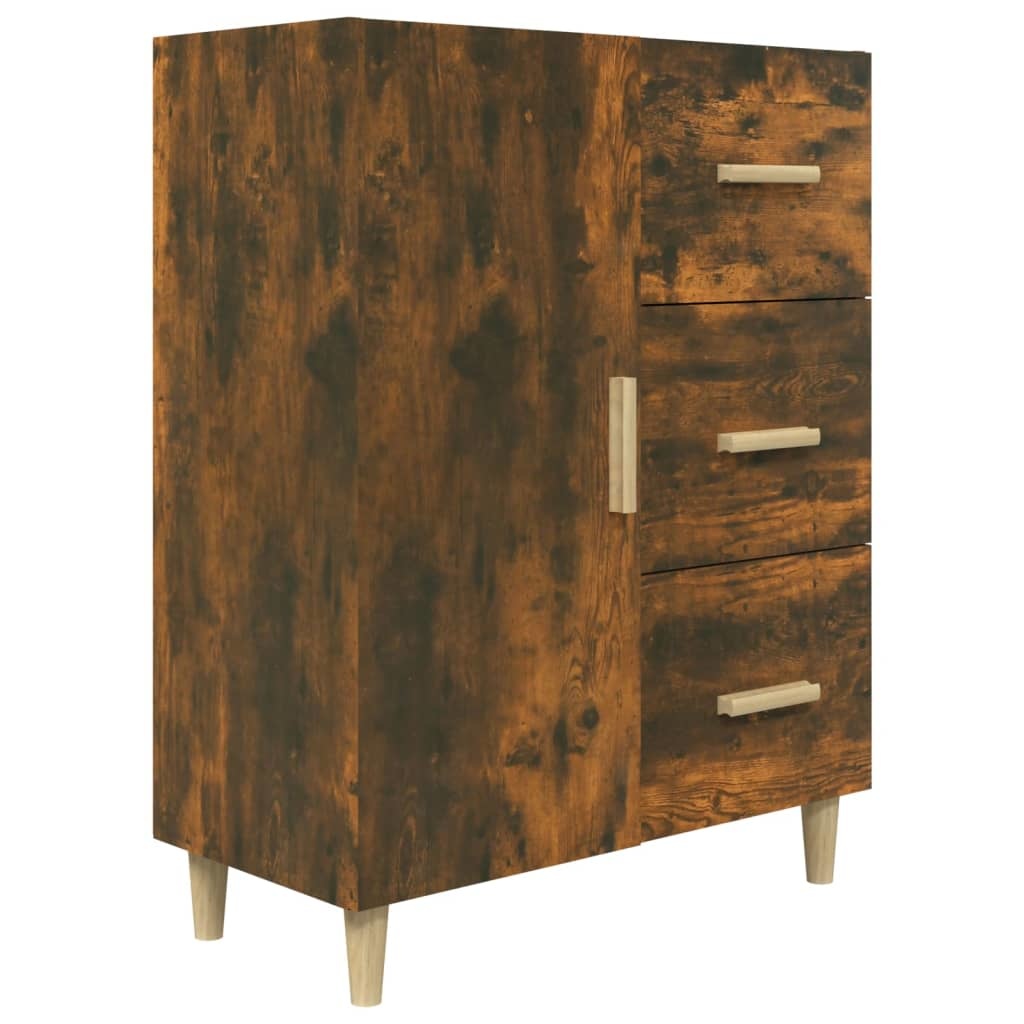 VidaXL Dressoir 69,5x34x90 cm bewerkt hout gerookt eikenkleurig