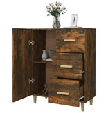 VidaXL Dressoir 69,5x34x90 cm bewerkt hout gerookt eikenkleurig