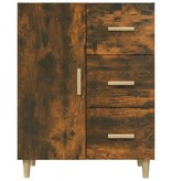 VidaXL Dressoir 69,5x34x90 cm bewerkt hout gerookt eikenkleurig